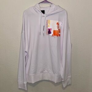 Armani Exchange Collage Patch Drawstring Hoodie